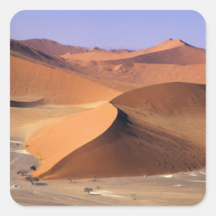 Namibia: Sossuvlei Dunes, Aerial scenic. Square Sticker
