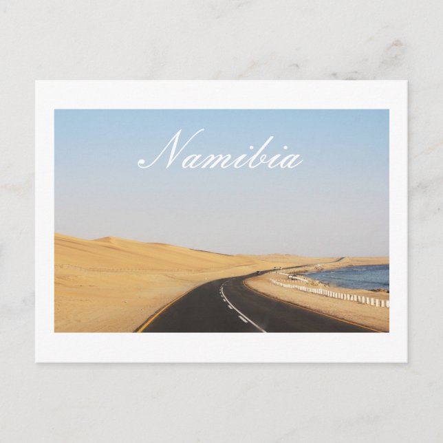 Namibia Walvis Bay Dunes Ocean Landscape Nature Postcard (Front)