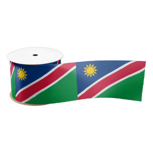 Namibian Flag & Namibia travel, holiday/sports Satin Ribbon