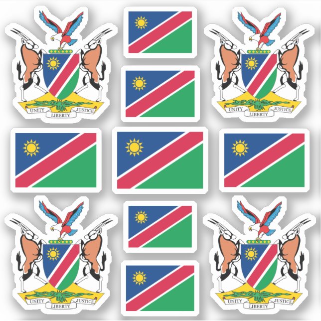 Namibian national symbols /Coat of arms and flag (Front)