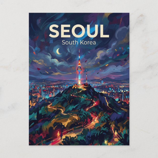 Namsan Mountain South Korea Postcard (Front)