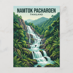 Namtok Pacharoen National Park Thailand Postcard