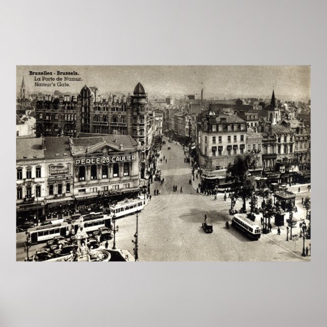 Namur's Gate Brussels Belgium Vintage 1932 Poster (Front)