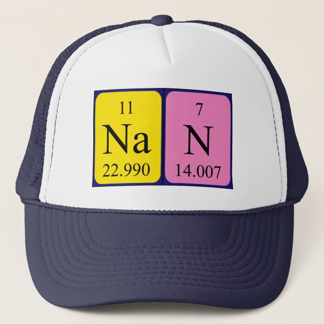 Nan periodic table name hat (Front)