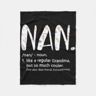 Nan Shirts For Women Mothers Day Idea Cute Grandma Fleece Blanket