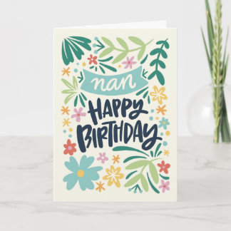 Nan summer birthday card
