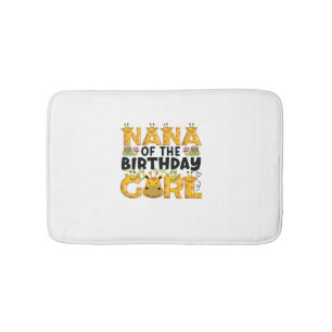 Nana 1st Birthday Girl Giraffe Theme Party Zoo Saf Bath Mat