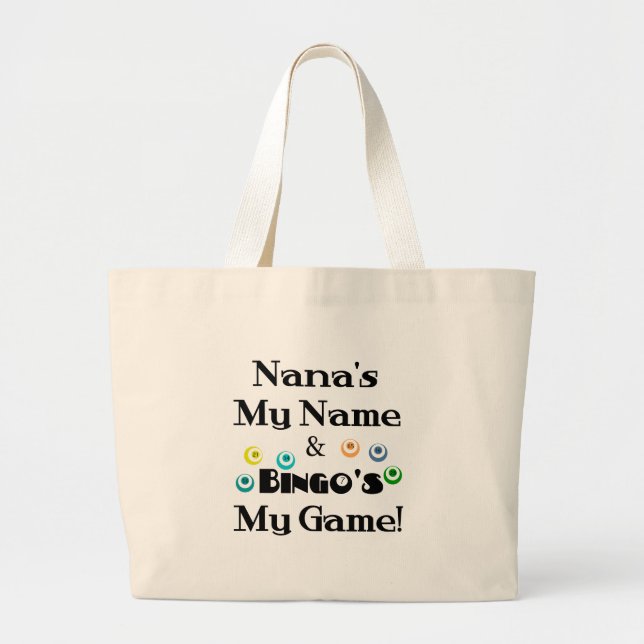 Nana and Bingo Large Tote Bag (Front)