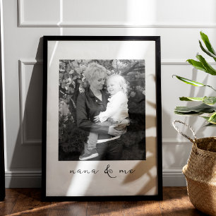 Nana And Me Personalised Picture Gift For Grandma Poster