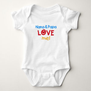 Nana and Papa Love Me Baby Bodysuit