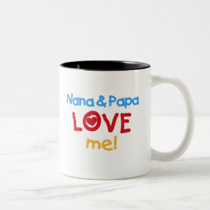 Nana and Papa Love Me Two-Tone Coffee Mug