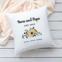 Nana and Papa | Rustic Sunflower and Names