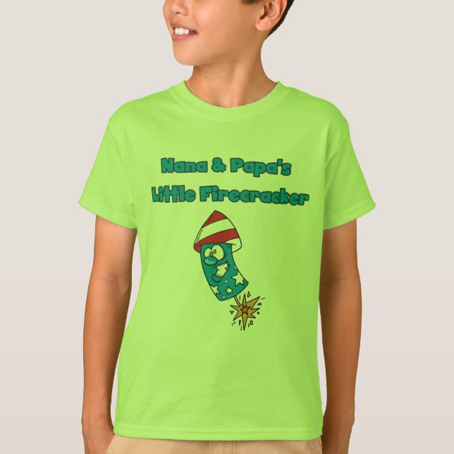 Nana and Papa's Little Firecracker Tshirts (Front)