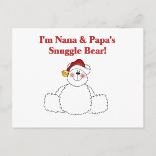 Nana and Papa's Snuggle Bear T-shirts and Gifts Postcard