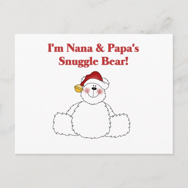 Nana and Papa's Snuggle Bear T-shirts and Gifts Postcard (Front)