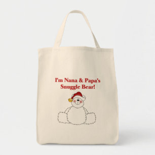 Nana and Papa's Snuggle Bear T-shirts and Gifts Tote Bag