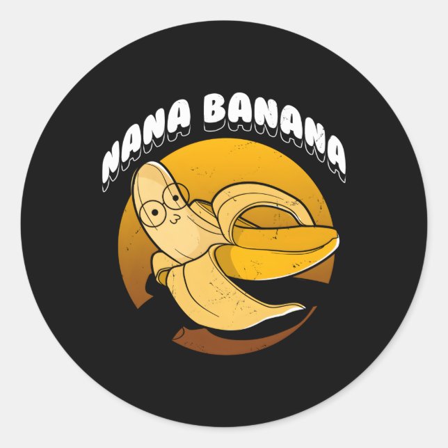 Nana Banana Classic Round Sticker (Front)