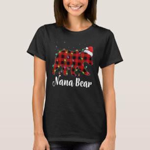 Nana Bear Buffalo Red Plaid Matching Family Christ T-Shirt