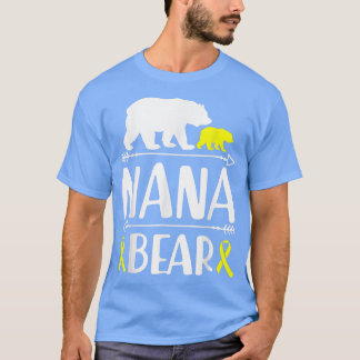 Nana Bear Childhood Cancer Awareness Grandma Of A T-Shirt
