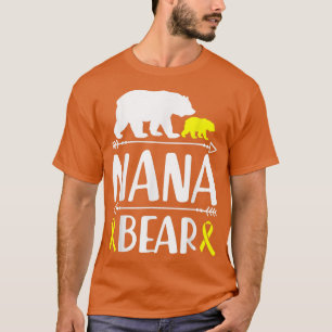 Nana Bear Childhood Cancer Awareness Grandma Of A T-Shirt