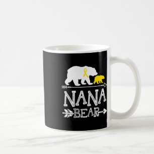 Nana Bear Childhood Cancer Awareness Nana Of A War Coffee Mug