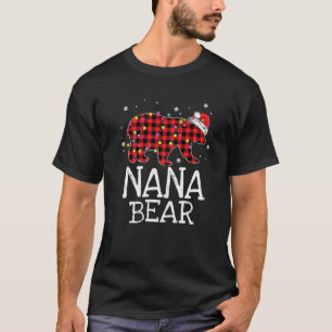 Nana Bear Red Plaid Christmas Pajama Family T-Shirt