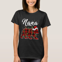 Nana Bear Xmas Red Plaid Matching Family Christmas