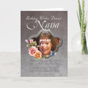 nana birthday card - birthday your photograph here