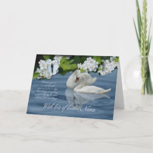 Nana Birthday Card - Swans