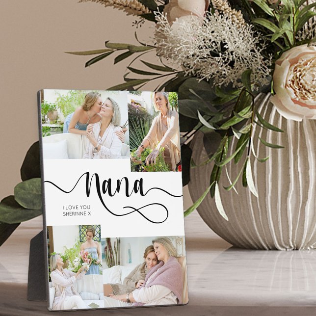 Nana Calligraphy 4 Photo Tabletop Plaque (Creator Uploaded)