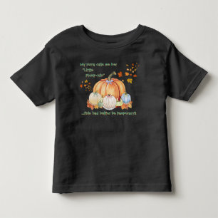 Nana Calls Me Her Little Plump•kin Funny Black Toddler T-Shirt