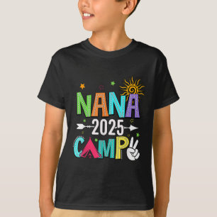Nana Camp 2025 Family Vacation Summer Camping Crew T-Shirt