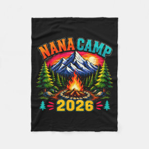 Nana Camp 2026 Family Summer Vacation Camping Crew Fleece Blanket