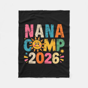 Nana camp 2026 family vacation summer camping crew fleece blanket