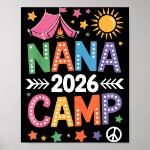 Nana Camp 2026 Family Vacation Summer Camping Crew Poster