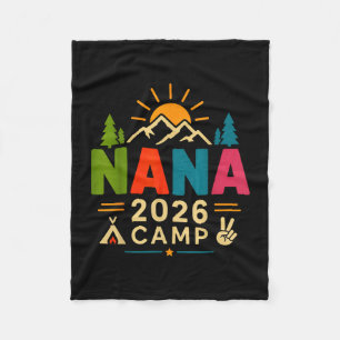 Nana camp 2026 fun family camping trip summer fleece blanket
