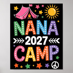 Nana camp 2027 family vacation summer camping crew poster