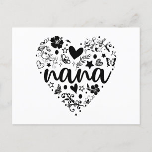 Nana Cards, Nana Heart Cards, Nana Card, Grandma Postcard