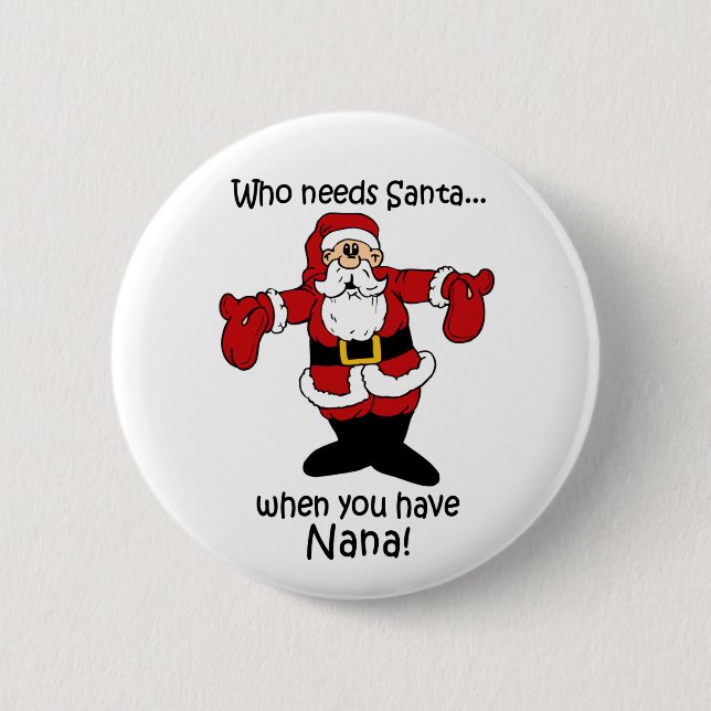 Nana Christmas button (Front)