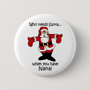 Nana Christmas button