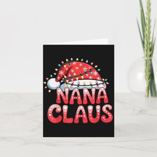 Nana Claus Christmas Family Matching Grandma Holid Card (Front)