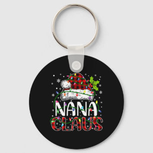 Nana Claus Christmas Lights Matching Family Xmas P Key Ring