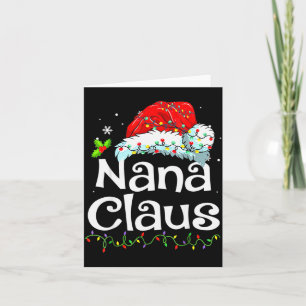 Nana Claus Christmas Pajama Family Matching Xmas L Card