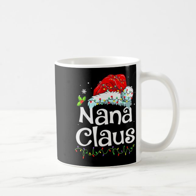 Nana Claus Christmas Pajama Family Matching Xmas L Coffee Mug (Right)