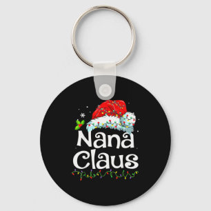 Nana Claus Christmas Pajama Family Matching Xmas L Key Ring