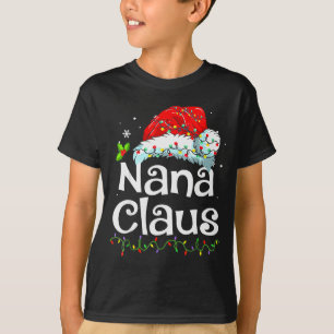Nana Claus Christmas Pajama Family Matching Xmas L T-Shirt