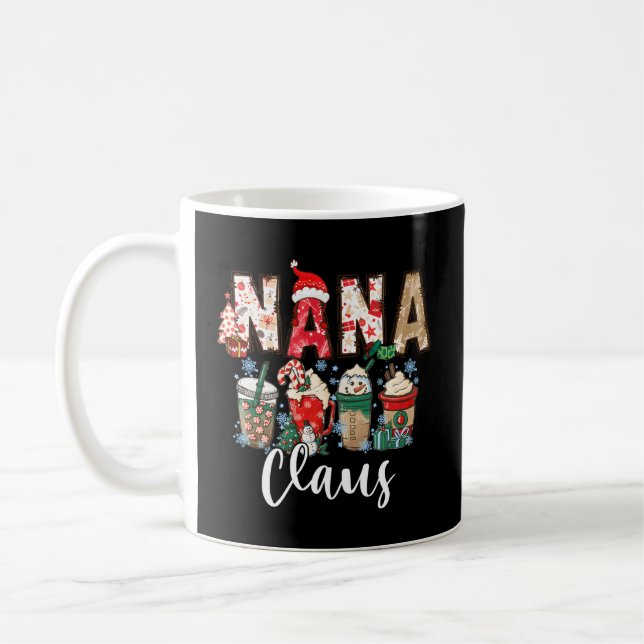Nana Claus Family Light Tree Coffee Mug (Left)