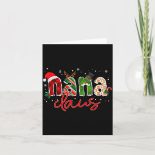 Nana Claus Santa Claus Family Matching Christmas P Card