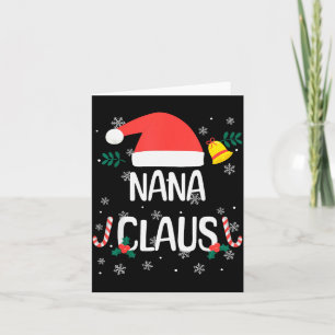 Nana Claus Santa Hat First Christmas Xmas Family P Card