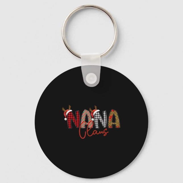 Nana Clause, Nana Christmas Shirt, Nana Santa Clau Key Ring (Front)